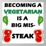 Vegetarisches Steak voll Posterdruck