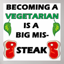 Vegetarisches Steak voll Posterdruck