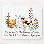 Vegetarisches Zitat Pythagorases Mauspads