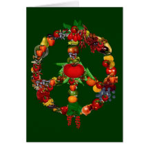 Veggie-Friedenszeichen Karten
