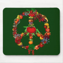 Veggie-Friedenszeichen Mousepad