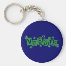 Veggie, für Vegetarier und Vegans Keychain Schlüsselbänder