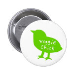 Veggie-Küken-Knopf (Grün) Button