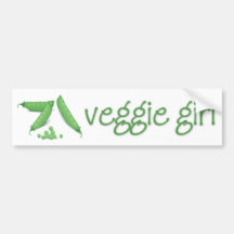 Veggie-Mädchen-Autoaufkleber