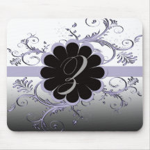 Veilchen des Monogramm-Buchstabe-Z Mousepads