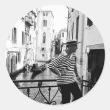 Venedig 4 runder sticker