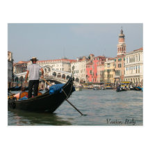 Venedig-Kanal mit Brücke Postkarten