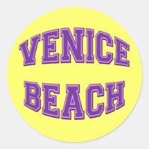 VENEDIG-STRAND RUNDE AUFKLEBER