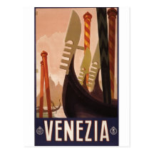 Venezia Reiseplakat 1920 Venedig, Italien Postkarten