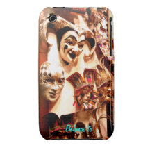 Venezianische Masken iPhone 3 Cover