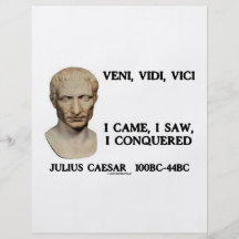 Veni, Vidi, Vici - ich kam, ich sah, ich eroberte Vollfarbige Flyer