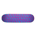 Verärgerte Crew - magentarot u. cyan-blau keine Sc Skate Board