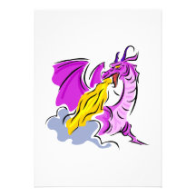 Verärgerter Feuer-Drache Individuelle Einladungskarten