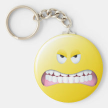 Verärgerter Smiley Schlüsselanhänger