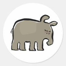 verärgerter Tapir Runde Sticker