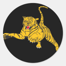 Verärgerter Tiger Runder Aufkleber