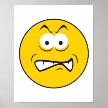 Verärgerter Verwirrungs-Smiley Posterdrucke
