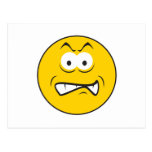Verärgerter Verwirrungs-Smiley Postkarten