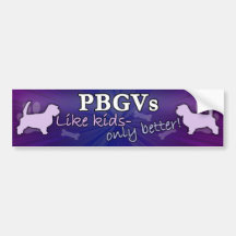 Verbessern Sie als Kinder PBGV Autoaufkleber
