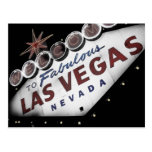 Verblaßte Vegas-Zeichen-Postkarte