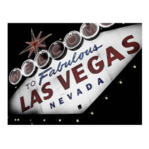 Verblaßte Vegas-Zeichen-Postkarte