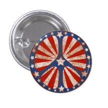 Verblaßtes amerikanisches Friedenszeichen Anstecknadelbutton