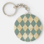 Verblaßtes Diamant-Muster Schlüsselanhänger
