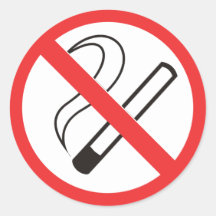 Verbot 6 Nichtraucher Sticker