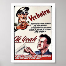 Verboten, oh ja, Vorschlag Poster