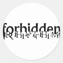 Verbotener Rhythmusweißaufkleber