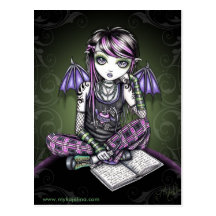 Verbündeter Schläger Winged Emo IPod Fee-Postkarte