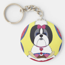 Verdorbenes Lil Shih-t Banana split Keychain Schlüsselbänder