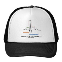 Verdrahtet für Herzschlag (ECG/EKG Kurve-Rhythmus) Baseball Mütze