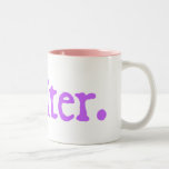 Verfasser Zwei-Ton Becher (Lavendelbeschriftung) Tee Tassen