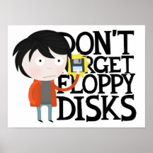 Vergessen Sie nicht Disketten Plakat