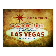 Verheiratet in fabelhaftem LAS VEGAS Postkarte