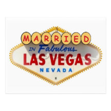 VERHEIRATET in fabelhafter Las- Vegaspostkarte