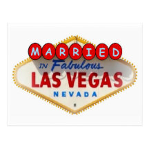 VERHEIRATET in fabelhafter Las- Vegaspostkarte