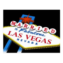 VERHEIRATET in fabelhafter Las- Vegaspostkarte