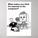 VERHEIRATET ZUM COMPUTER?  Plakat