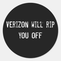 Verizon zerreißt Sie weg Runder Aufkleber