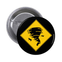 Verkehrsschild-Tornado Anstecknadelbuttons