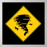 Verkehrsschild-Tornado Plakat