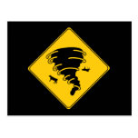 Verkehrsschild-Tornado Postkarte