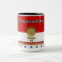 Verkürzte Creme der Awesomeness Suppen-Dose Tasse