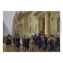 Verlassen des Lycee Condorcet, 1903 Grußkarte