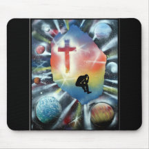 Verlassene Zahl buntes Universum-Kreuz Mousepad