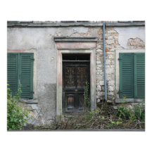 Verlassenes Haus, Basel, die Schweiz Photodruck