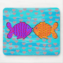 Verliebte Fische Mousepad