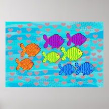 Verliebte Fische Plakat